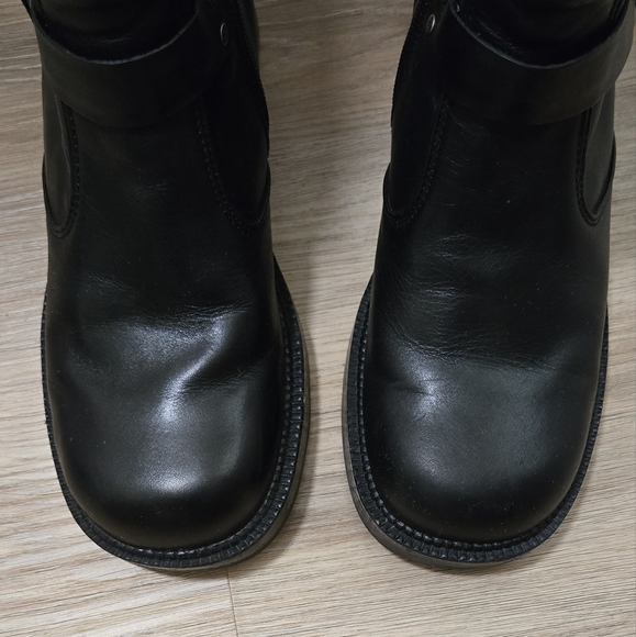 Harley-Davidson Black Leather Upper Rounded Toe Biker Boot Size 10 - Picture 9 of 12